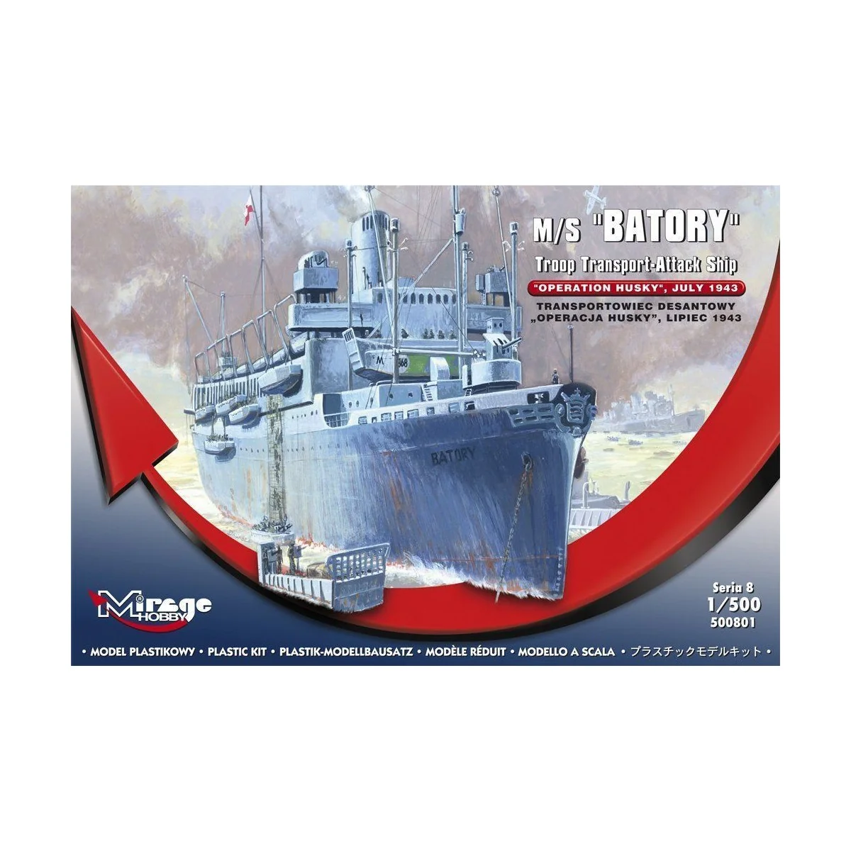M/S Batory Troop Transporter-Attack Ship - Mirage Hobby 500801
