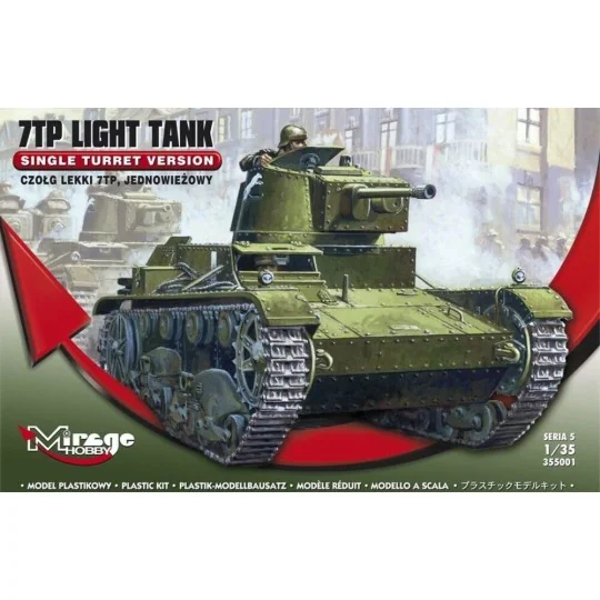 7TP Light Tank Single Turret Version, 1/35 - Mirage Hobby 355001