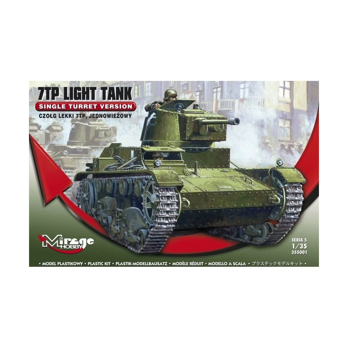 7TP Light Tank Single Turret Version - Mirage Hobby 355001