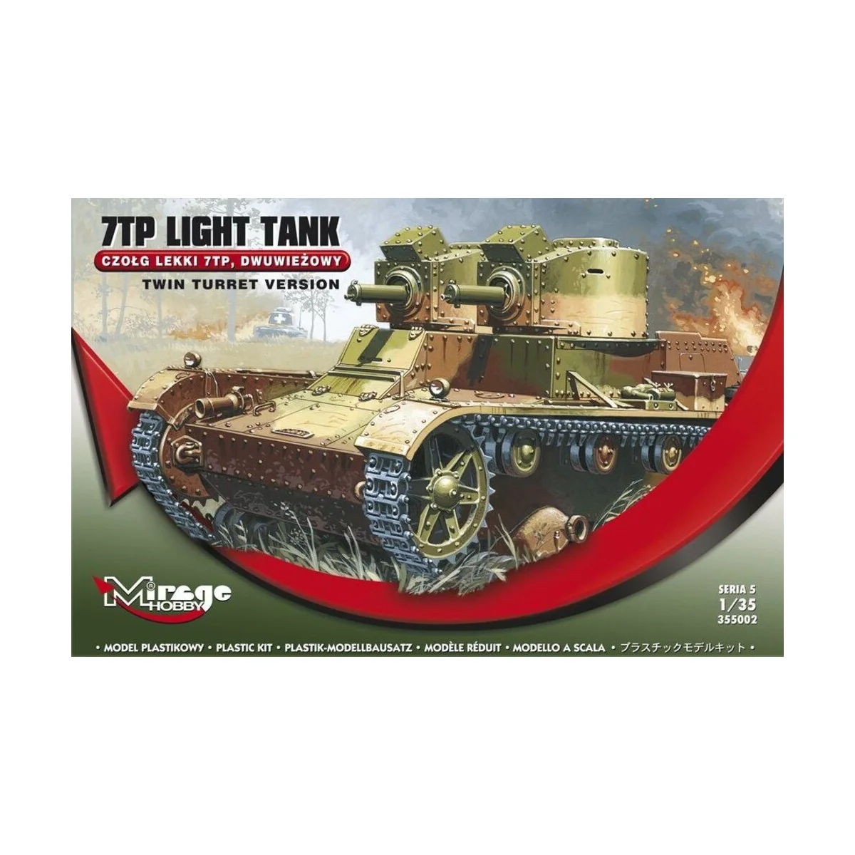 7TP Light Tank Twin Turret Version - Mirage Hobby 355002