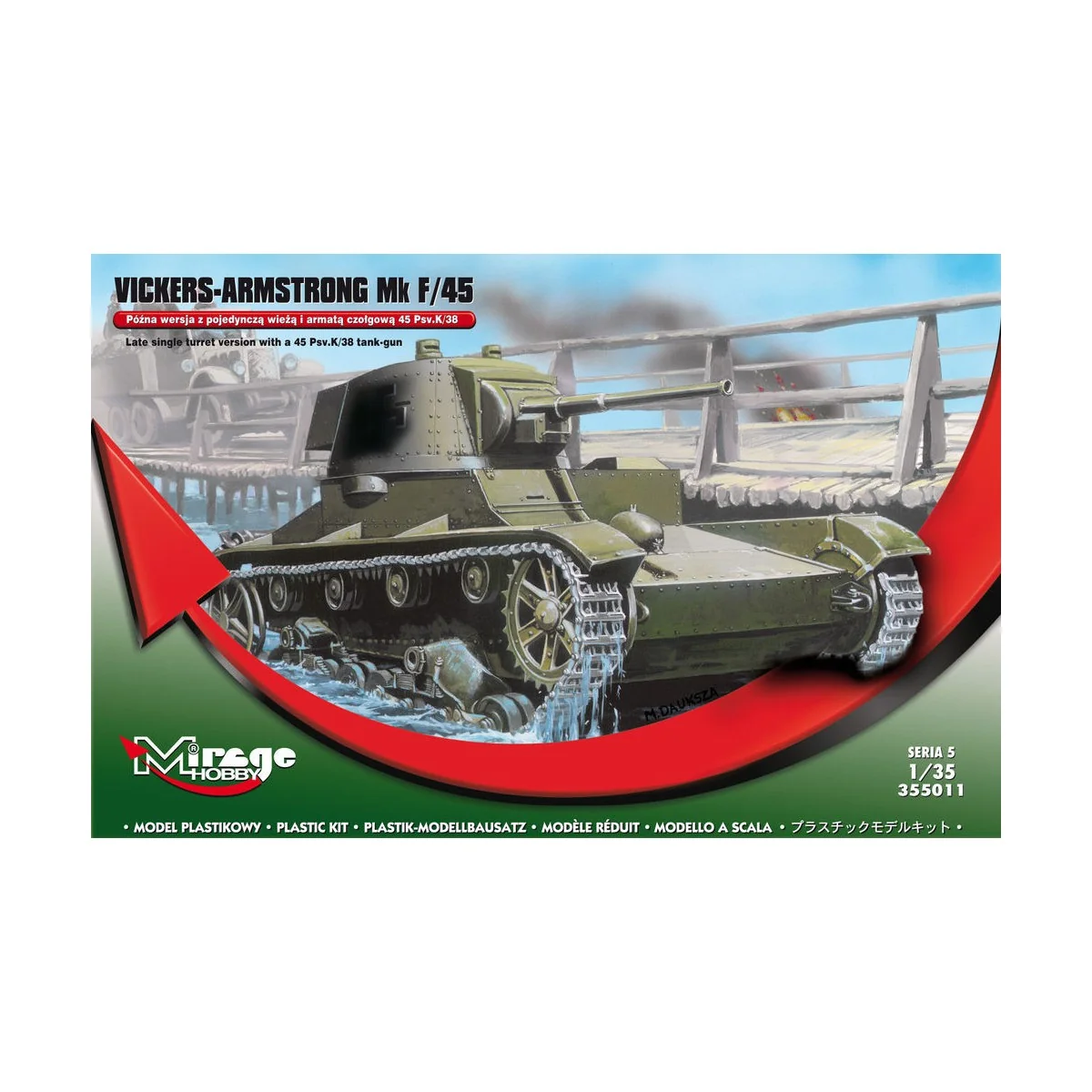 Vickers-Armstrong Mk F/45, 1/35 - Mirage Hobby 355011 Vickers-Armstrong Mk F/45, 1/35 - Mirage Hobby 355011