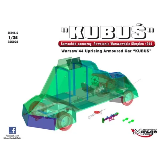 KUBUS Warsaw´44 Uprising Armoured Car, 1/35 - Mirage Hobby 355026