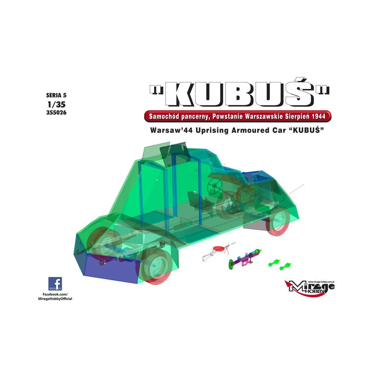 KUBUS Warsaw´44 Uprising Armoured Car, 1/35 - Mirage Hobby 355026