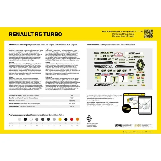 Renault R5 Turbo, 1/24 - Heller 80717 Renault R5 Turbo, 1/24 - Heller 80717