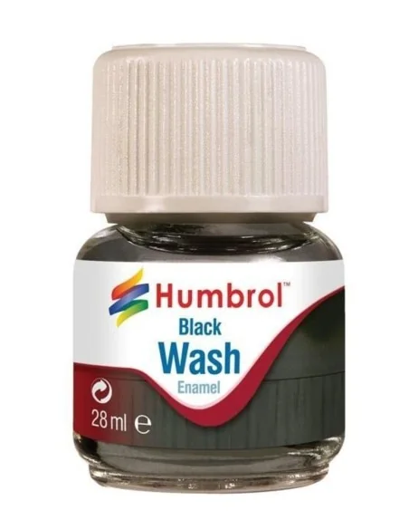 Humbrol Enamel Wash Black 28 ml - Humbrol AV0201