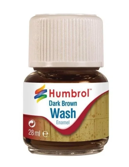 Humbrol Enamel Wash Dark Brown 28 ml - Humbrol AV0205