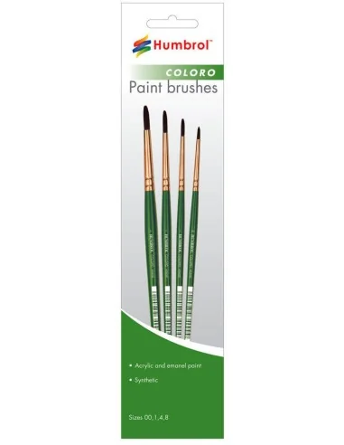 Coloro Pinsel-Set (Größen 00, 1, 4 & 8) - Humbrol AG4050