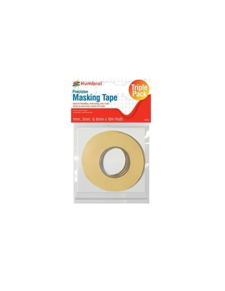 Humbrol Masking Tape Set 1mm, 3mm & 6mm x18m rolls - Humbrol AG5110