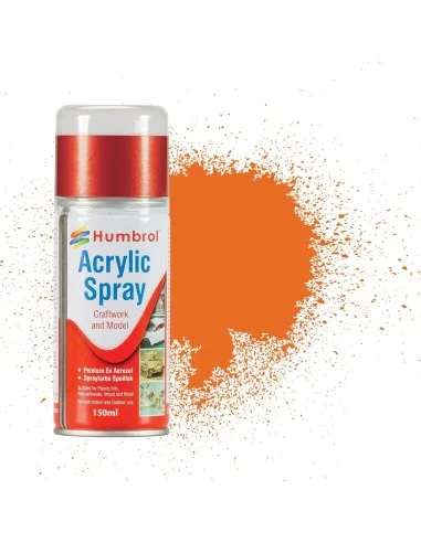 HUMBROL ACRYLIC HOBBY SPRAY 150ML No 18 Orange - Humbrol AD6018