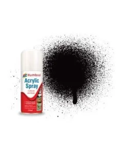 HUMBROL ACRYLIC HOBBY SPRAY 150ML No 85 Black Satin - Humbrol AD6085