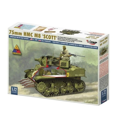 75mm HMC M8 SCOTT Early Version - Mirage Hobby 720002