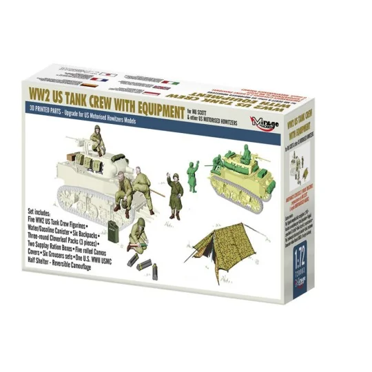 WW2 US TANK CREW WITH EQUIPMENT for M8 SCOTT & other US MOTORISED H... WW2 US TANK CREW WITH EQUIPMENT for M8 SCOTT & other US MOTORISED H...