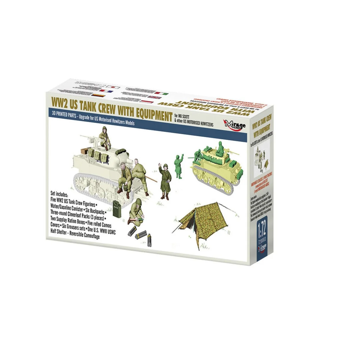 WW2 US TANK CREW WITH EQUIPMENT for M8 SCOTT & other US MOTORISED H... WW2 US TANK CREW WITH EQUIPMENT for M8 SCOTT & other US MOTORISED H...