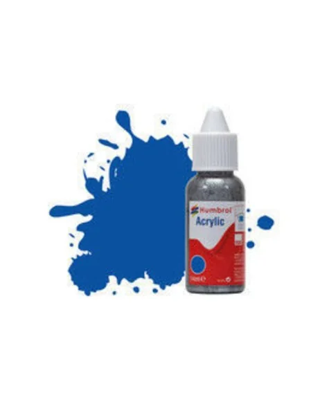 HUMBROL ACRYLIC DROPPER BOTTLE 14ML No 14 French Blue - Gloss - Hum...