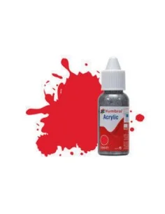 HUMBROL ACRYLIC DROPPER BOTTLE 14ML No 19 Red - Gloss - Humbrol DB0019