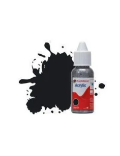 HUMBROL ACRYLIC DROPPER BOTTLE 14ML No 21 Black - Gloss - Humbrol D...