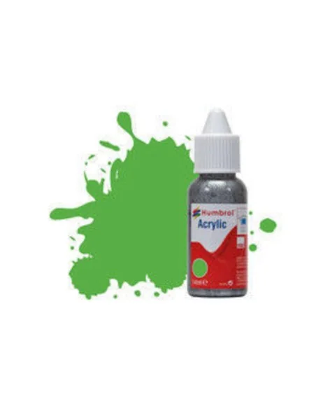 HUMBROL ACRYLIC DROPPER BOTTLE 14ML No 37 Bright Green Matt - Humbr...