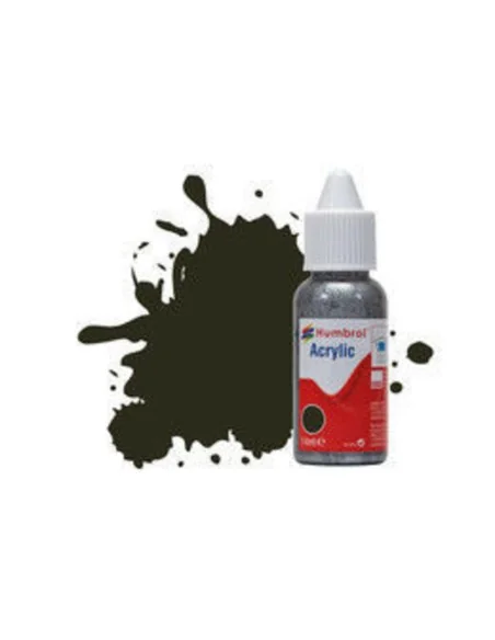 HUMBROL ACRYLIC DROPPER BOTTLE 14ML No 53 Gunmetal - Metallic - Hum...