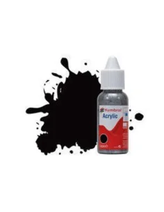 HUMBROL ACRYLIC DROPPER BOTTLE 14ML No 85 Black - Satin - Humbrol D...