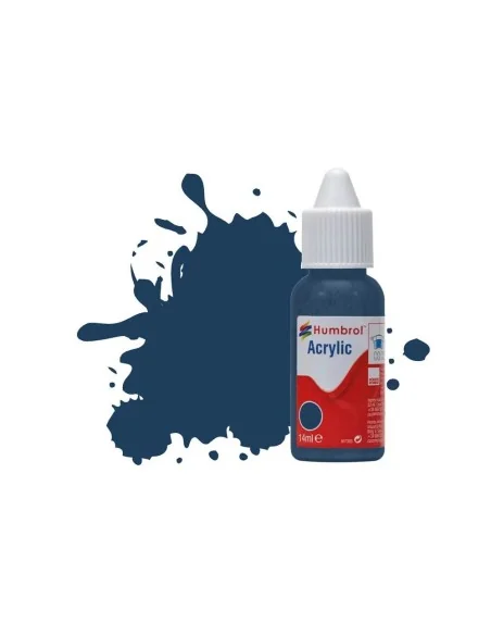 HUMBROL ACRYLIC DROPPER BOTTLE 14ML No 104 Oxford Blue Matt - Humbr...