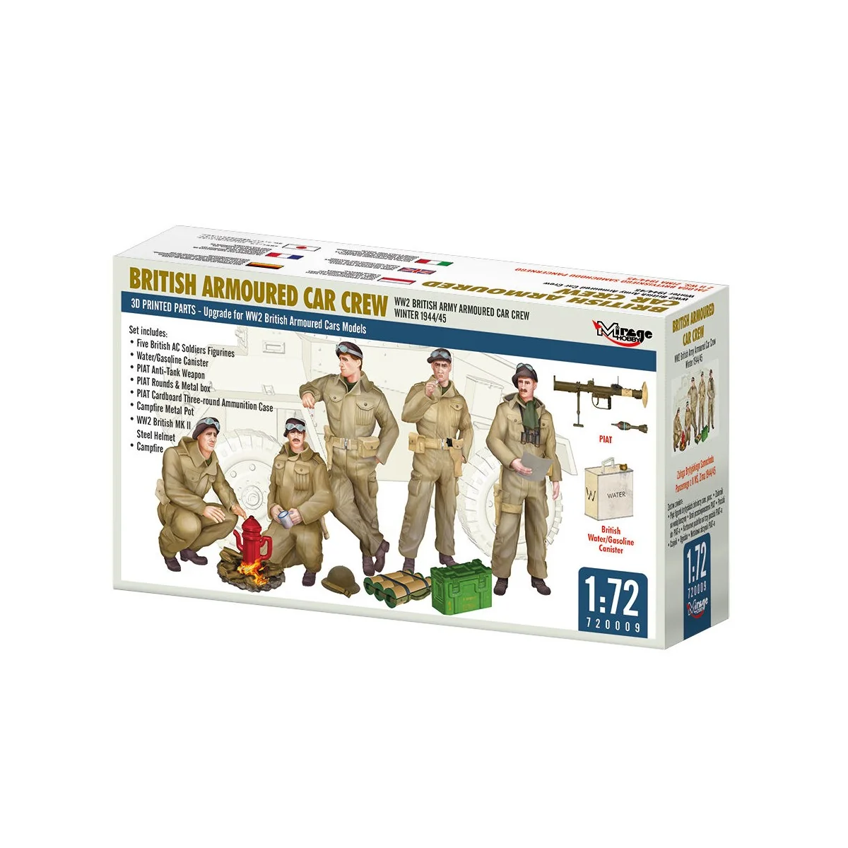 WW2 BRITISH ARMY ARMOURED CAR CREW, WINTER 1944/45 - Mirage Hobby 7...