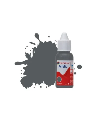 HUMBROL ACRYLIC DROPPER BOTTLE 14ML No.125 US Dark Grey Matt - Humb...