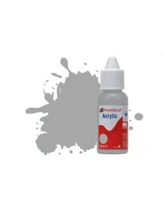 HUMBROL ACRYLIC DROPPER BOTTLE 14ML No.129 US Gull Grey Satin - Hum...
