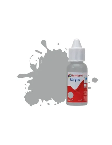 HUMBROL ACRYLIC DROPPER BOTTLE 14ML No.129 US Gull Grey Satin - Hum...