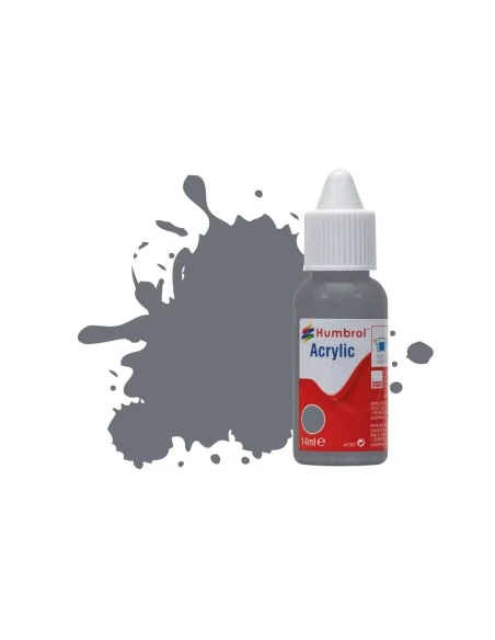 HUMBROL ACRYLIC DROPPER BOTTLE 14ML No 145 Medium Grey Matt - Humbr...