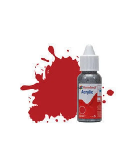 HUMBROL ACRYLIC DROPPER BOTTLE 14ML No 153 Insignia Red Matt - Humb...