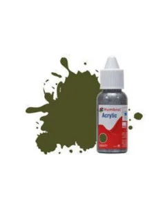 HUMBROL ACRYLIC DROPPER BOTTLE 14ML No 155 Matt Olive Drab - Matt -...