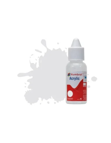 HUMBROL ACRYLIC DROPPER BOTTLE 14ML No 196 Light Grey Satin - Humbr...