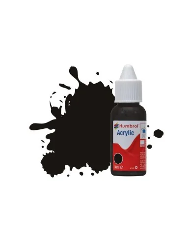 HUMBROL ACRYLIC DROPPER BOTTLE 14ML No 201 Black Metallic - Humbrol...