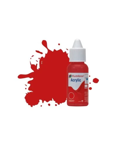 HUMBROL ACRYLIC DROPPER BOTTLE 14ML No 220 Italian Red Gloss - Humb...