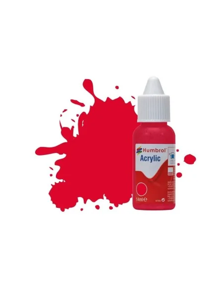 HUMBROL ACRYLIC DROPPER BOTTLE 14ML No.238 Red Arrow Gloss - Humbro...