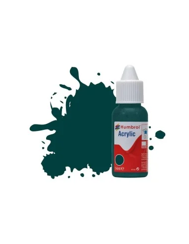 HUMBROL ACRYLIC DROPPER BOTTLE 14ML No.239 Racing Green Gloss - Hum...