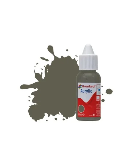 HUMBROL ACRYLIC DROPPER BOTTLE 14ML No.241 RLM 70 Schwartzgrun Matt...