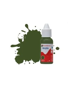 HUMBROL ACRYLIC DROPPER BOTTLE 14ML No.242 RLM 71 Dunkelgrun Matt -...