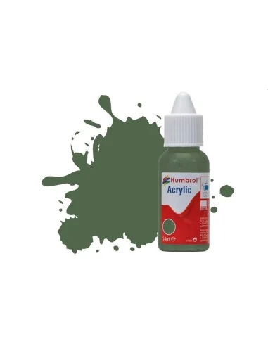 HUMBROL ACRYLIC DROPPER BOTTLE 14ML No.252 RLM 82 Olivgrun Matt - H...