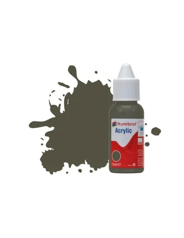 HUMBROL ACRYLIC DROPPER BOTTLE 14ML No.253 RLM 83 Dunkel-Grun Matt ...