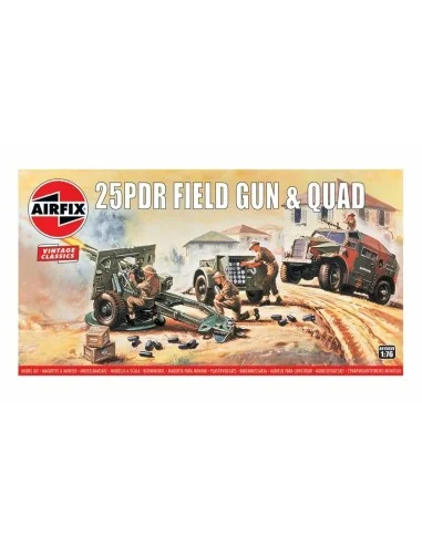 25pdr Field Gun & Quad, Vintage Classics, 1/76 - Airfix A01305V
