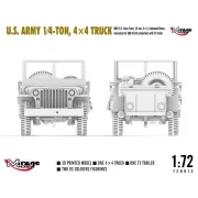 U.S. ARMY 1?4?TON, 4×4 TRUCK, 1/72 - Mirage Hobby 720012