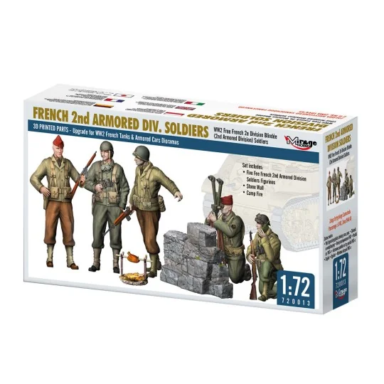 FRENCH 2nd ARMORED DIV. SOLDIERS, 1/72 - Mirage Hobby 720013