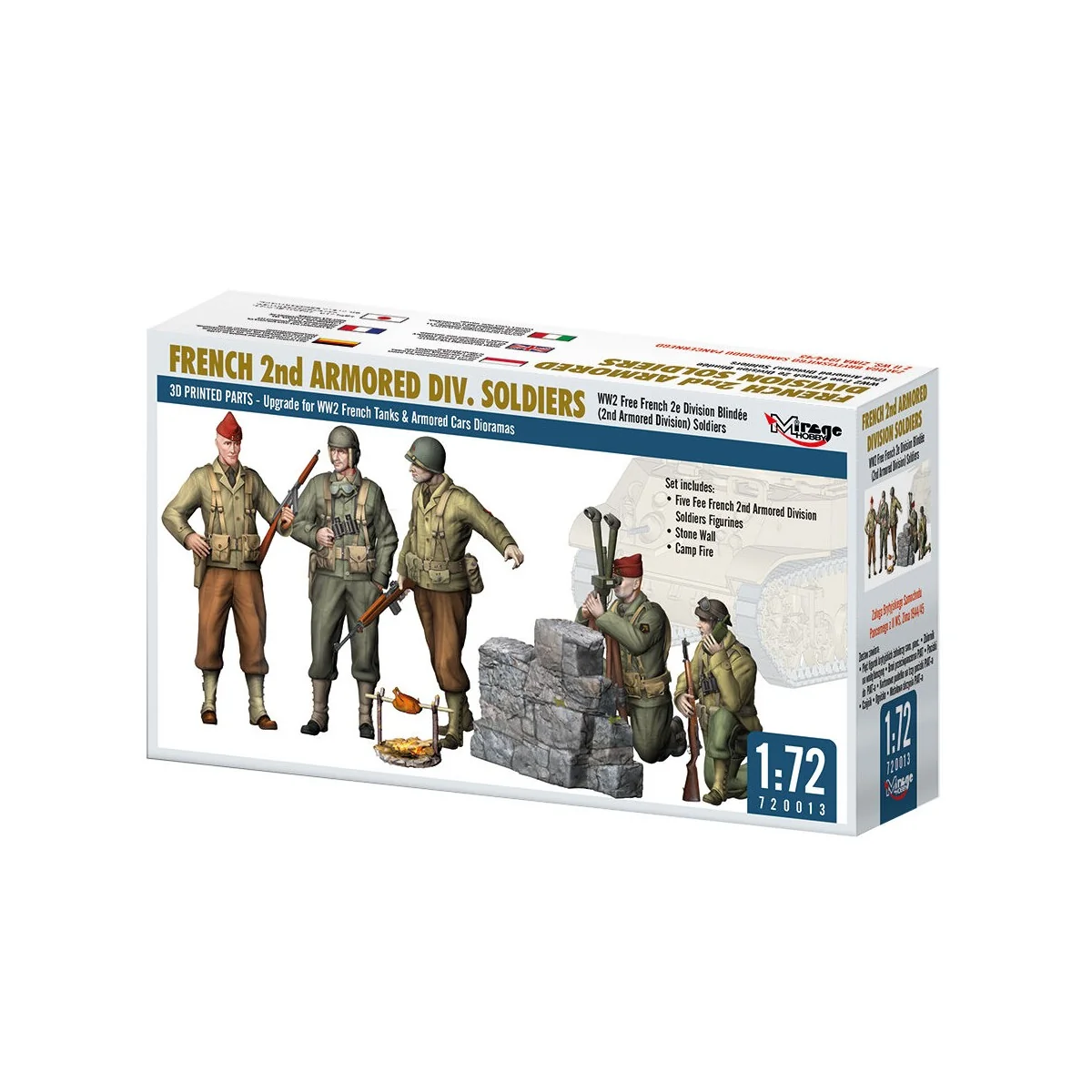 FRENCH 2nd ARMORED DIV. SOLDIERS, 1/72 - Mirage Hobby 720013