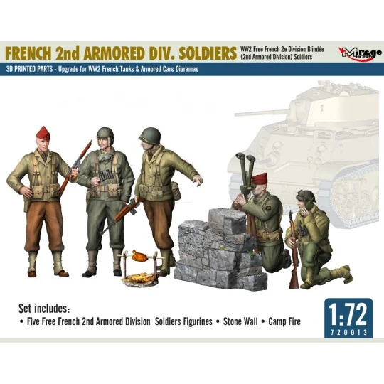 FRENCH 2nd ARMORED DIV. SOLDIERS - Mirage Hobby 720013