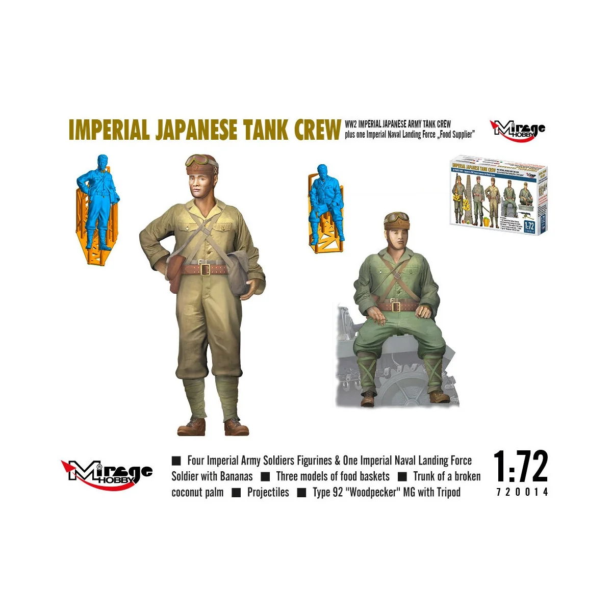 WW2 IMPERIAL JAPANESE TANK CREW + one Imperial Naval Landing Force ...