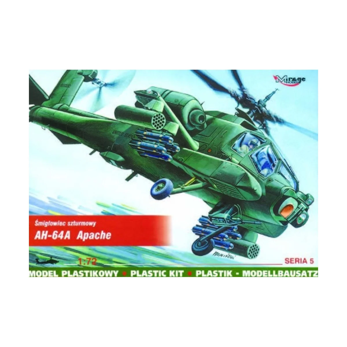 McDonnell Douglas AH-64 A Apache, 1/72 - Mirage Hobby 72051