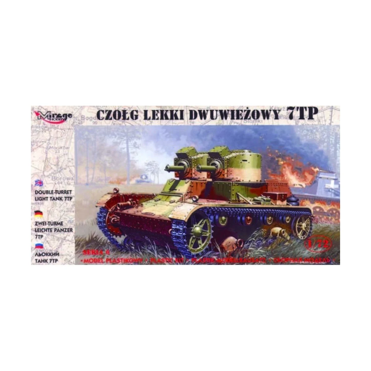 Leichter Panzer 7 TP mit Zwillingsturm - Mirage Hobby 726002