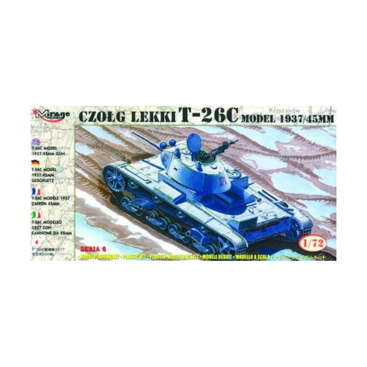Leichter Panzer T-26 C Modell 1937 mit 45 mm Kanone - Mirage Hobby ...