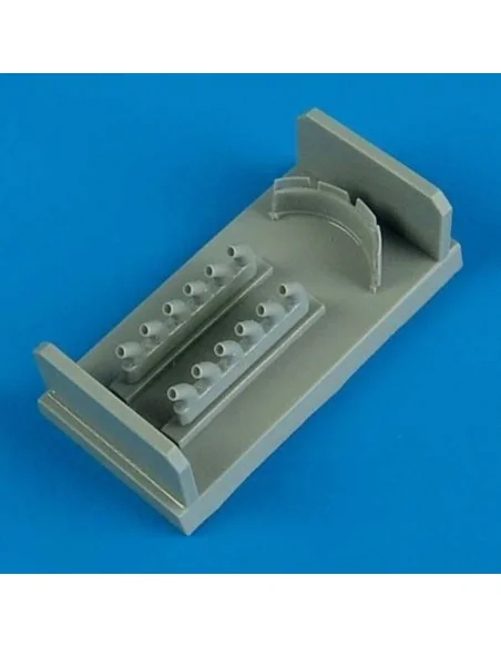 P-40B/C exhaust & damper cooler fir Airf, 1/72 - Quickboost QB72 374